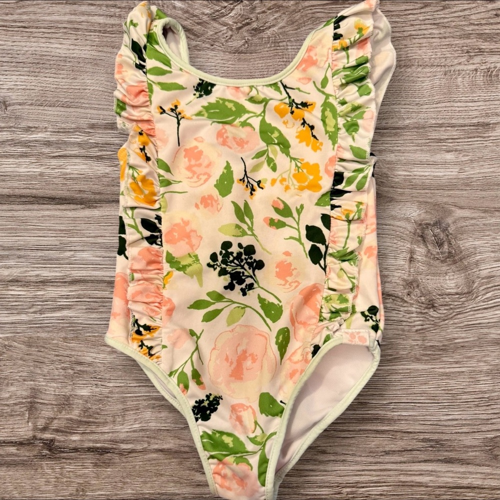 SweetHoney 2T Floral Ruffle One-Piece Swimsuit